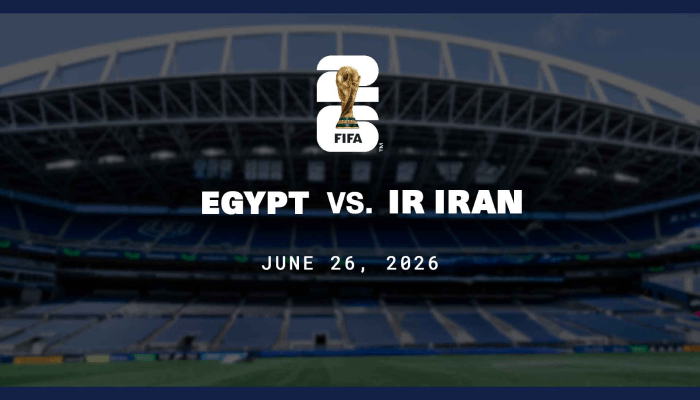 موعد مباراة مصر وإيران في كأس العالم 2026 بتوقيت السعودية والإمارات