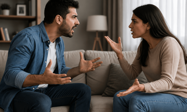 كيف يتعامل المغترب مع الخلافات الزوجية أثناء السفر؟.. نصائح للحفاظ على استقرار الأسرة 1 الخلافات الزوجية - تعبيرية