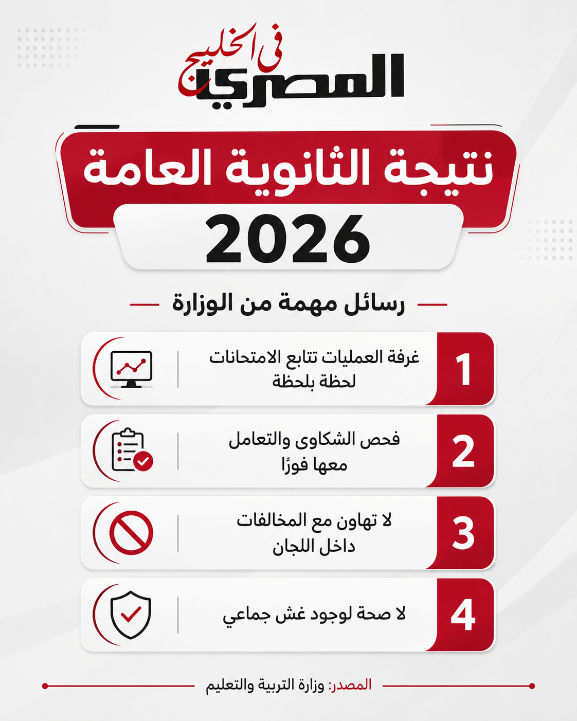 نتيجة الثانوية العامة 2026.. موعد ظهور النتيجة ورابط الاستعلام برقم الجلوس 3 نتيجة الثانوية العامة 2026