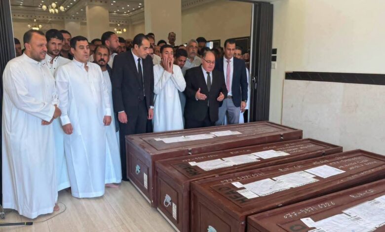 تشييع جثامين 4 شباب من الفيوم لقوا مصرعهم في السعودية إثر تسرب غاز 1 FB IMG 1784872974675
