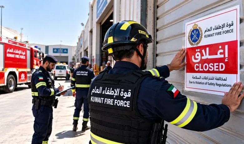 الكويت تغلق 27 منشأة وتنذر 61 أخرى.. حملات مكثفة لضبط مخالفات اشتراطات الحريق 1 مخالفات اشتراطات الحريق في الكويت