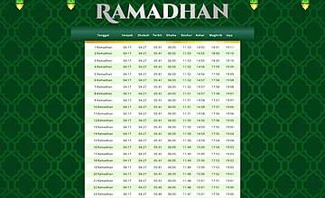 pngtree imsakiyah ramadhan schedule 2025 1446 h with lantern and mosque vector image 2041281