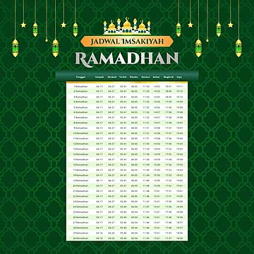 تحميل إمساكية شهر رمضان 2027 PDF.. معلومات عن موعد رمضان ومواقيت الصلاة 1 pngtree imsakiyah ramadhan schedule 2025 1446 h with lantern and mosque vector image 2041281