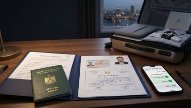 تصريح العمل عند العودة من مصر إلى الإمارات